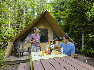 Campground at Parc national des Hautes-Gorges-de-la-Rivière-Malbaie - Charlevoix