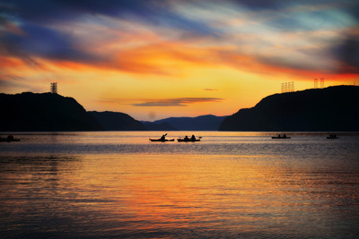 Sea kayaking on the Saguenay