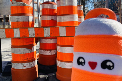 Off-the-Wall Evening - An orange cone for Halloween