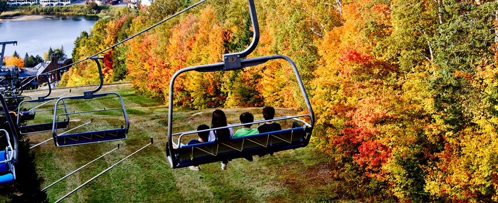 Chairlift in action during the foliage season.