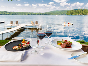 Fine food by the lake at the Ripplecove.