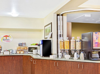 The hotel's breakfast area.