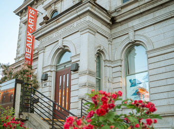 Front of the Sherbrooke fine arts museum.
